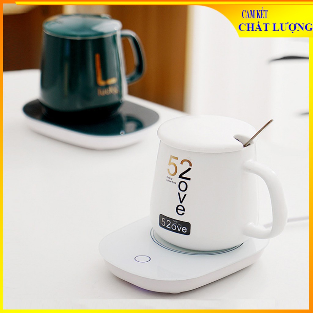 [Hàng cao cấp] MÁY HÂM NÓNG SỮA CAFE CHÁO KÈM CỐC SỨ VÀ THÌA SIÊU SANG