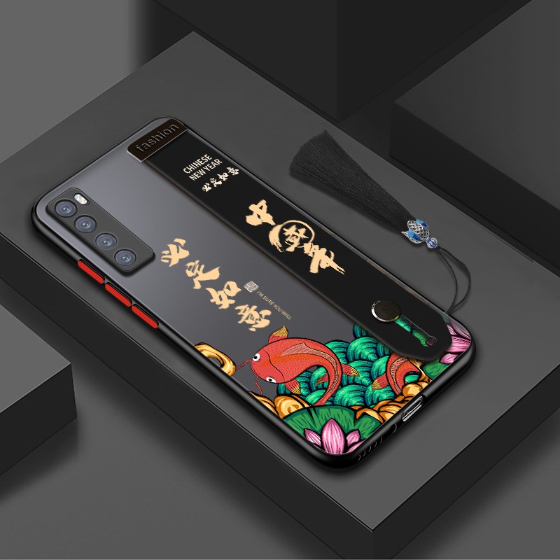 Ốp lưng điện thoại di động Clarion Huawei nova7 triều quốc nova7pro Phong cách Trung bao gồm tất cả các ống kính silicon nova7se chống rơi dây đeo tay thời trang màu đỏ nam và nữ sản phẩm mới vỏ bảo vệ <<