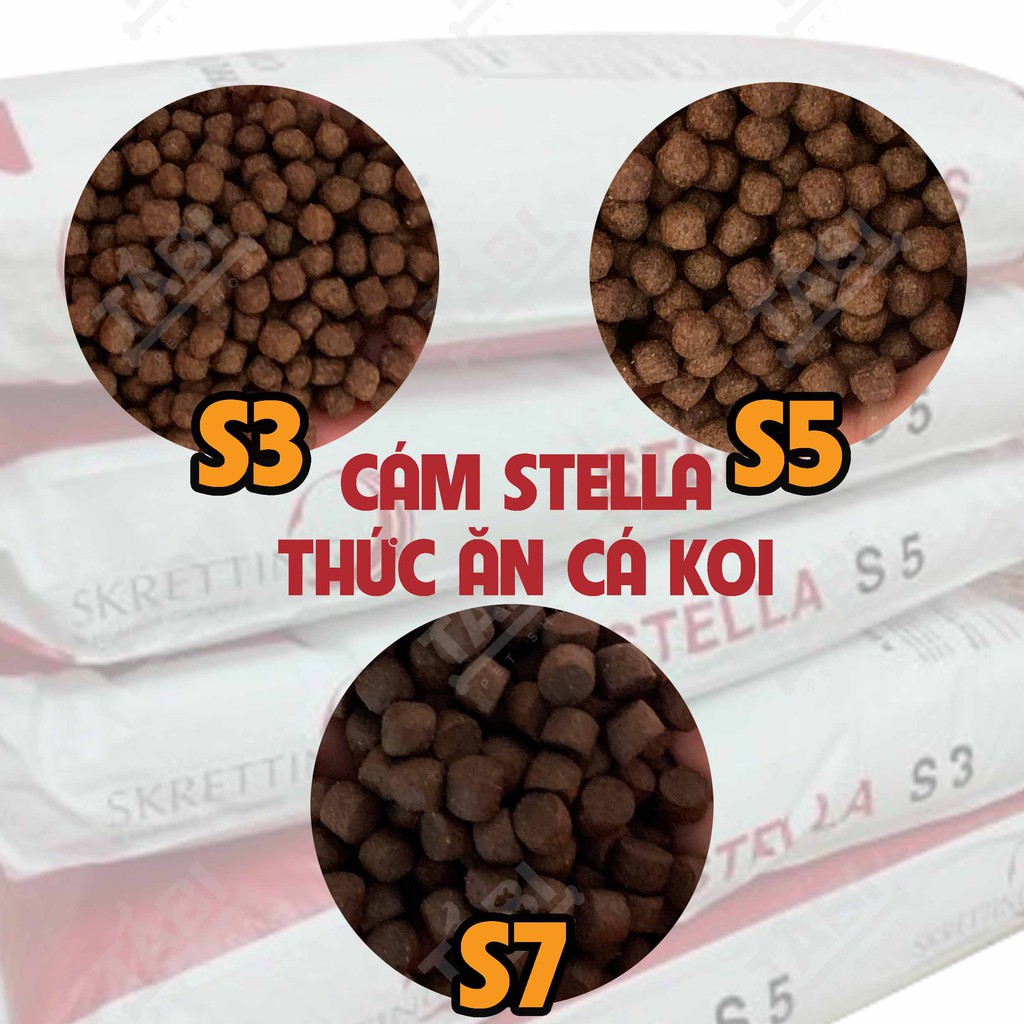 1KG Cám STELLA S2, S3, S5, S740% Đạm Nổi Cho Cá Koi, Cá Lóc,... - Thức Ăn Cá Koi Tanh, Kích Ăn Cho Cá [1KG STELLA]