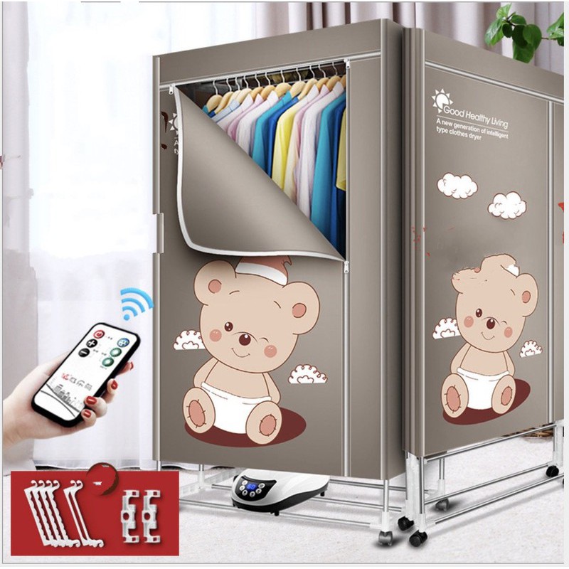 Tủ sấy khô quần áo xếp gọn được 1200w công nghệ chống cháy Nhật Bản (Happy Bear)