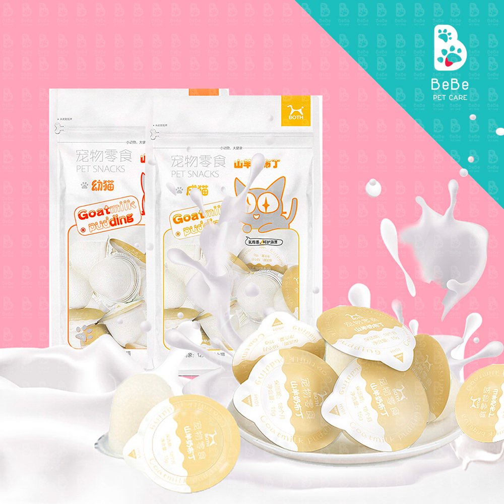Pudding Sữa Dê Bổ Sung Canxi & Lợi Khuẩn Cho Mèo 15Gr