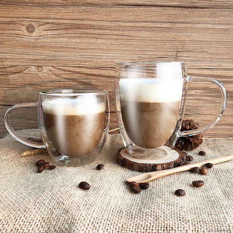 Transparent With Handle Heat-resistant Double-layer Glass Water Cup Coffee Cup