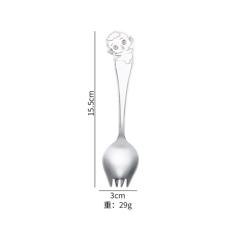 Bộ Muỗng Nĩa Ăn Salad Bằng Thép Không Gỉ 304 Cao Cấp Cho Bé