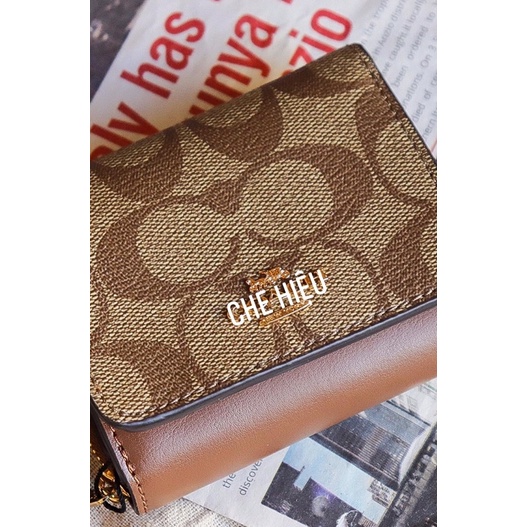 Ví gập Coach sale authentic ko box