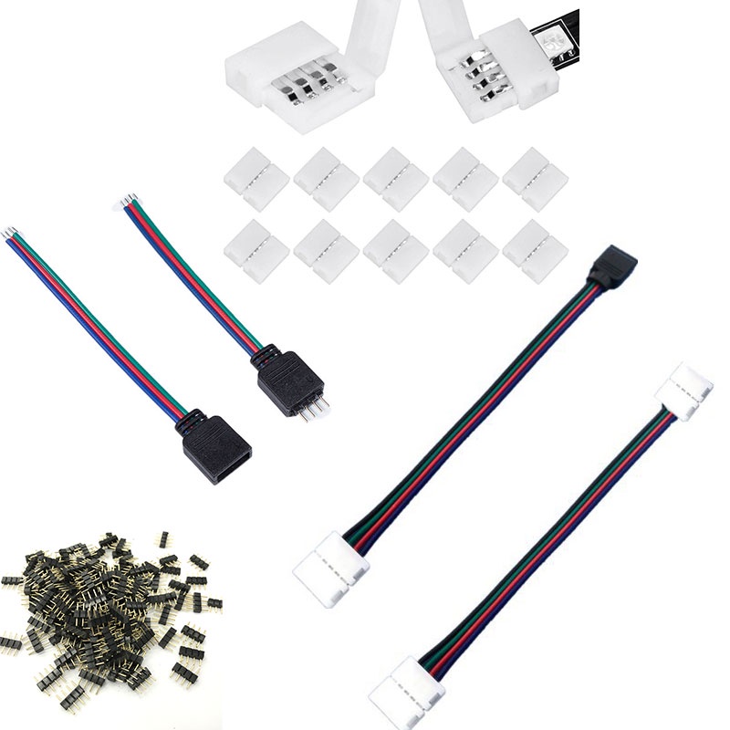 Ghim Nối PCB , Phụ Kiện Đèn Led Tiktok RGB 5050 3528 Đầu Cắm 4 Chân, Jack Cắm