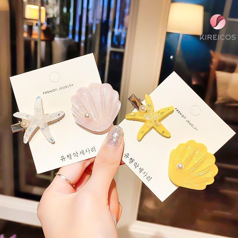 Set 2 Kẹp Tóc Sao Biển Và Sò Cao Cấp