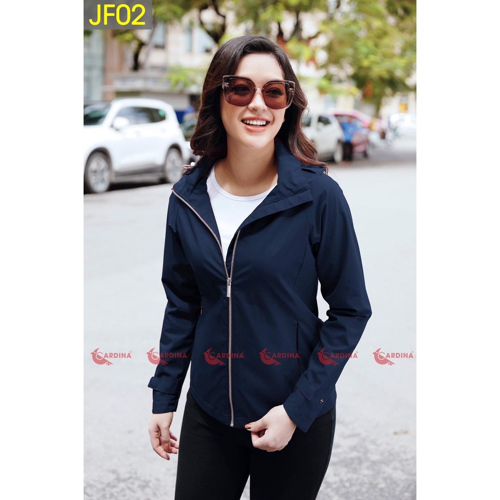 Áo Khoác Nữ, Áo Khoác Jacket Nữ 2 Lớp CARDINA Cao Cấp Chống Nước, Chống Nhăn, Kiểu Dáng Trẻ Trung
