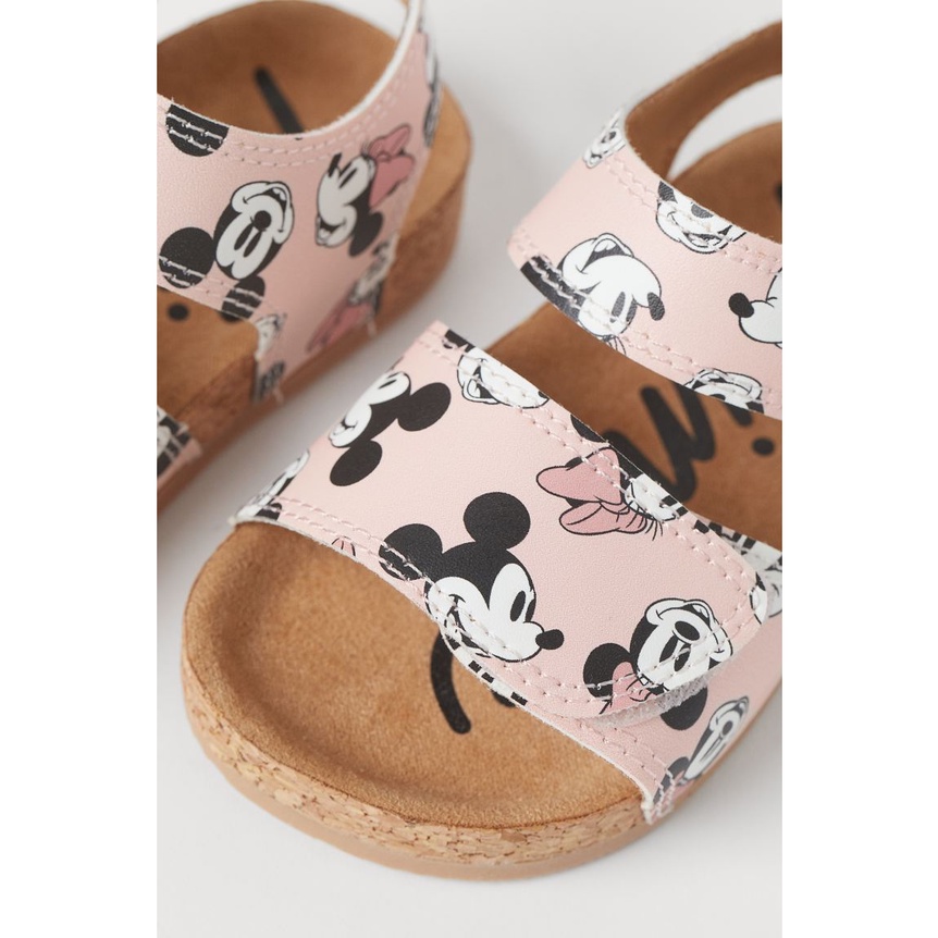 Sandals quai ngang bé gái, hình Minnie hồng, Hờ mờ UK săn SALE