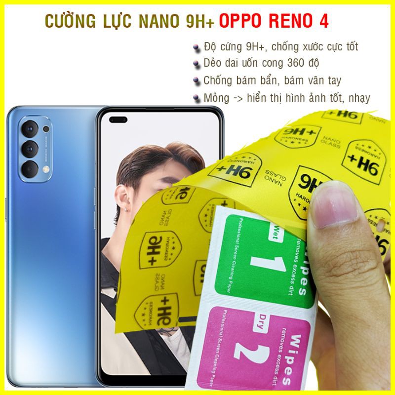 Dán cường lực dẻo nano Oppo Reno4 (Oppo Reno 4)