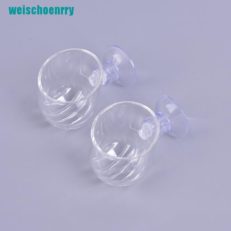 Rér●1 Cốc Thủy Tinh Đựng Thức Ăn Cho Cá Có Lỗ