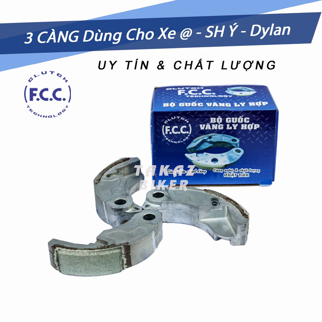 Cụm Bố Ba Càng SH Ý gồm đế ba càng và bố ba càng FCC - Exedy [Tặng 1 bộ lò xo ba càng và cao su ba càng]