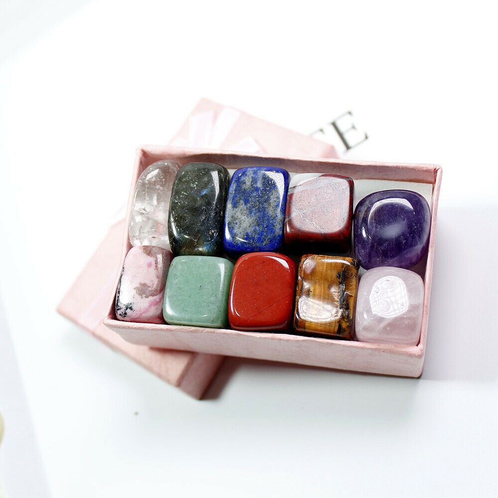 Hộp Quà 10 Loại Đá Thanh Tẩy Đẹp To Cao Cấp