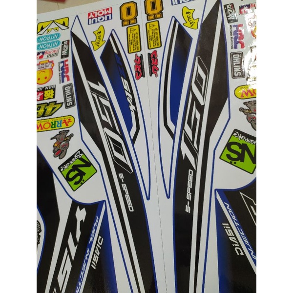 Tem Rời Ex 150 Xe Xanh GP - Tem 3 Lớp - Tặng Logo - New V22