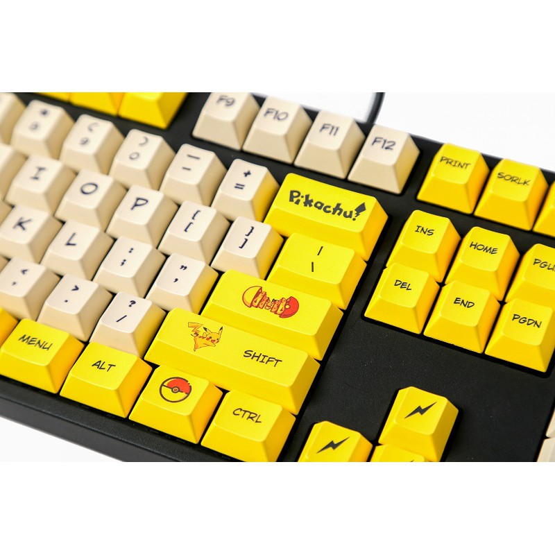 Bộ keycap Pikachu, Cherry Profile, thick PBT cho bàn phím cơ