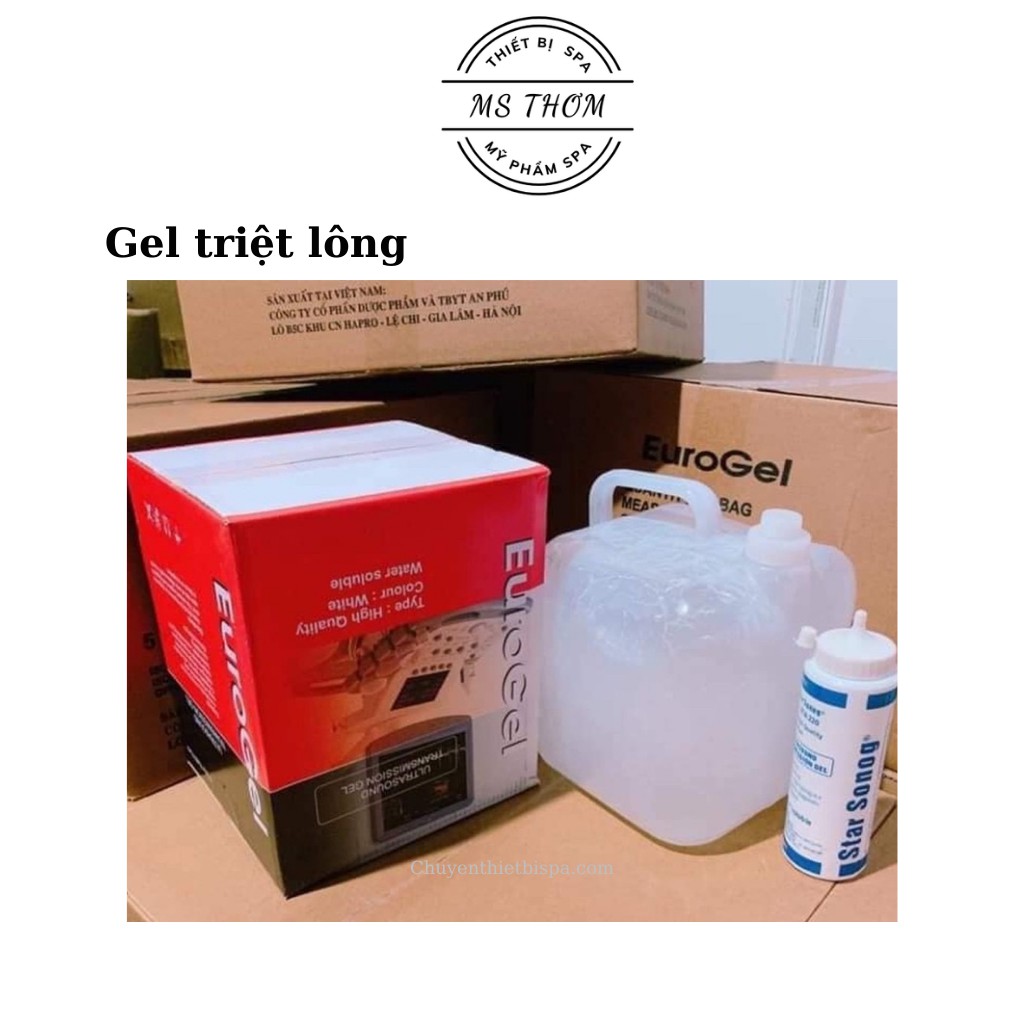 Gel triệt lông Euro can 5 lít chuyên dùng trong Spa/TMV để triệt lông, đi HIFU