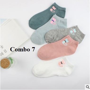 [Chỉ thanh toán với AirPay] Combo 5 đôi tất nữ Hàn Quốc