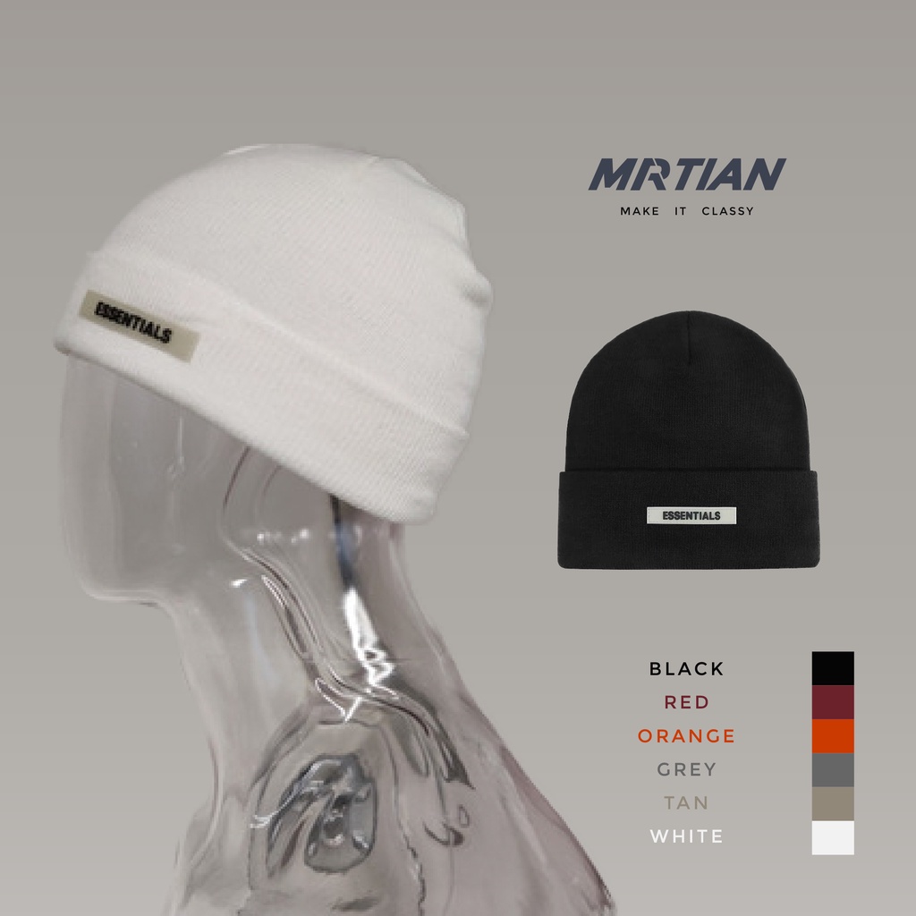 Mũ len beanie MARTIAN len tăm tag cao su gập vành nhiều màu ôm đầu unisex phong cách Hàn Quốc QD003