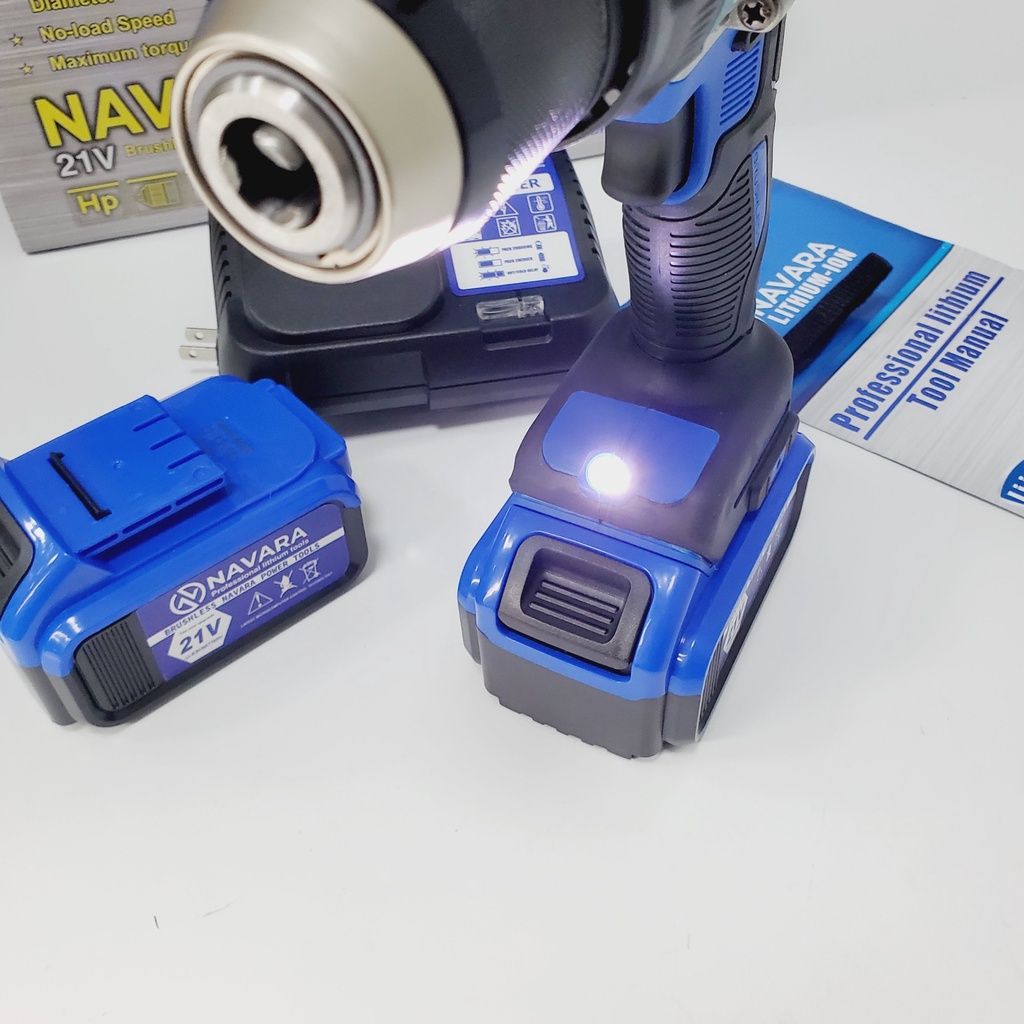 Máy Khoan Pin NAVARA 21v Siêu Khỏe - Lõi Đồng - Không Than