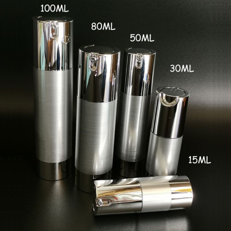 [GIÁ RẺ NHẤT] Chai Chiết Mỹ Phẩm ❤ Chai xịt giọt hút chân không Cao cấp 15ml,30ml,50ml Thân xi bạc Nắp bạc.
