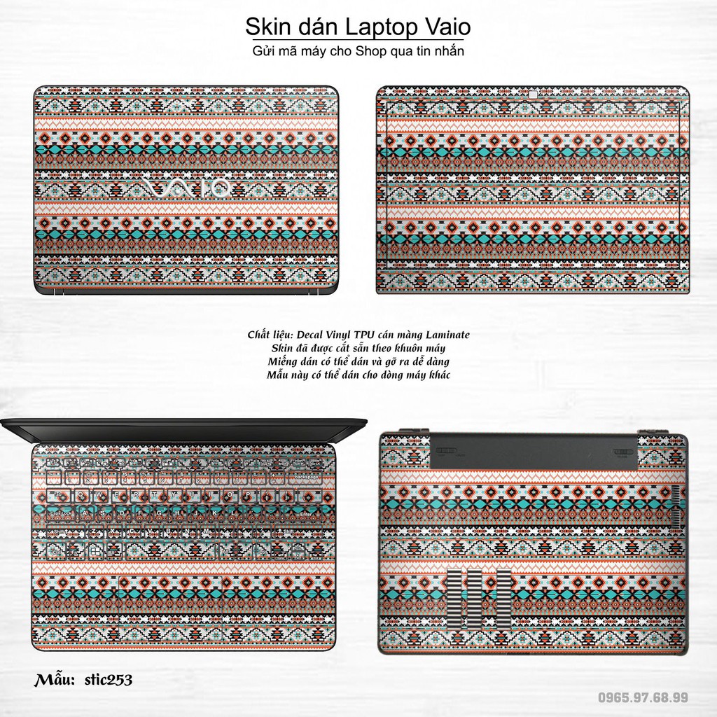 Skin dán Laptop Sony Vaio in hình South Western - stic253 (inbox mã máy cho Shop)