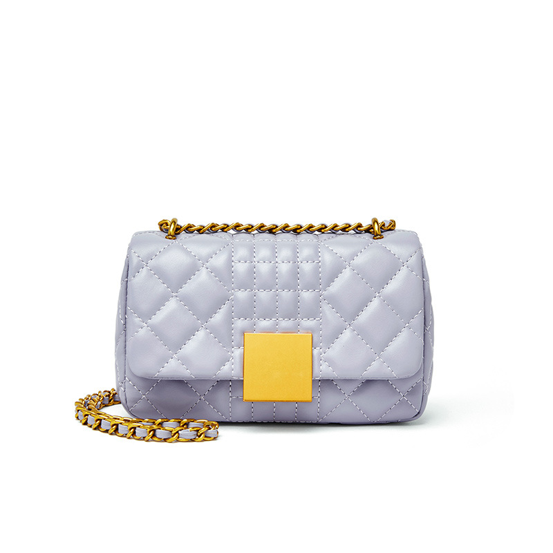 Túi Xách Đeo Chéo Đính Đá Phối Dây Xích Thời Trang Dành Cho Nữ