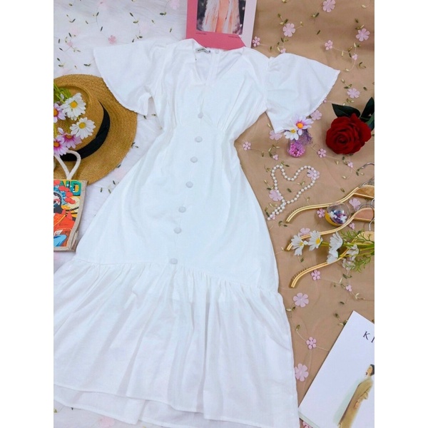 Đầm maxi đuôi cá tay cánh tiên nhẹ nhàng Tyfashion | BigBuy360 - bigbuy360.vn