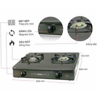 Bếp gas rinnai 365
