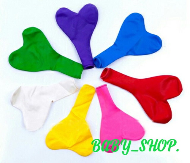 Set 30 Quả Bong Bóng Cao Su Hình Trái Tim 25cm
