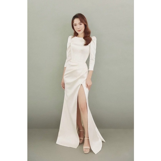 Đầm body TRIPBLE T DRESS đuôi cá tay dài đơn dản dịu dàng mặc tiệc cưới hỷ nhẹ nhàng - size S/M/L - MS180Y