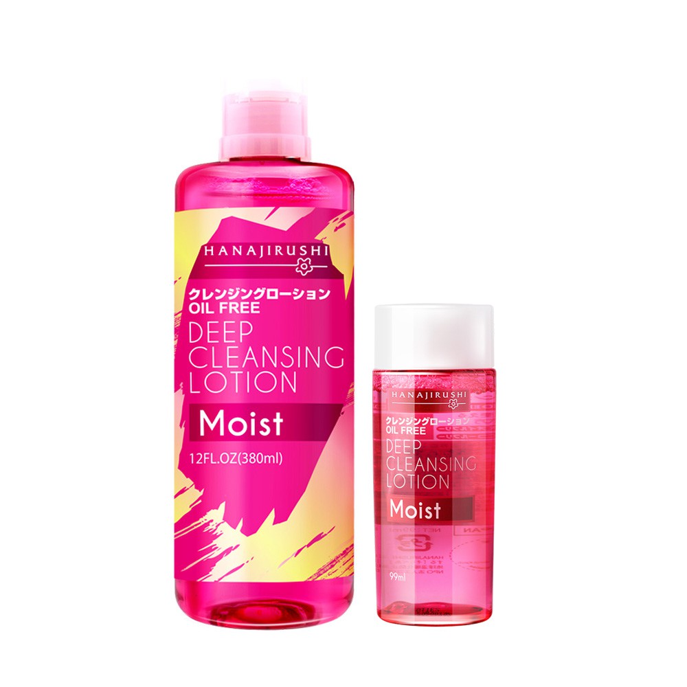 Nước tẩy trang HANAJIRUSHI siêu dưỡng ẩm không chứa dầu và cồn rửa mặt 380ml+99ml | BigBuy360 - bigbuy360.vn