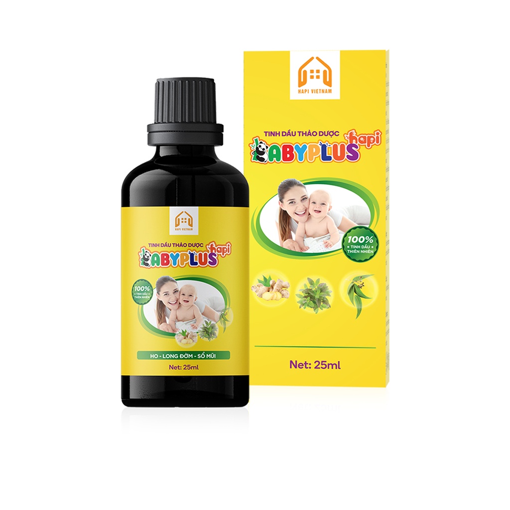 Tinh Dầu Thảo Dược Babyplus Hapi, Sạch Long Đờm, Hết Ho, Sổ Mũi, Tăng Đề Kháng