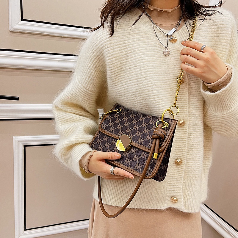 Túi đeo vai hình vuông cỡ nhỏ phong cách retro thời trang mùa thu 2021 cho nữ