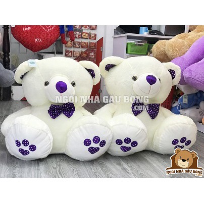 GẤU BÔNG CAO CẤP - GẤU BÔNG TEDDY NƠ TÍM