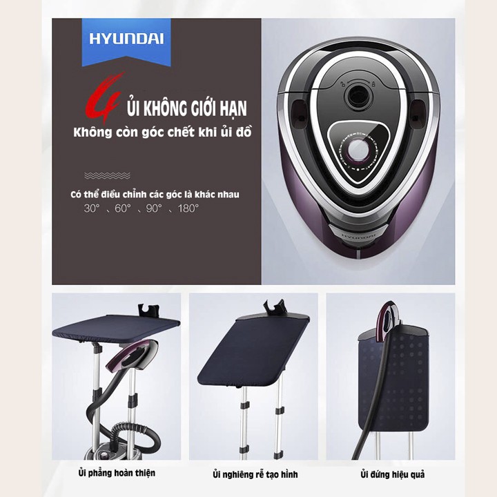 BÀN LÀ ĐỨNG HƠI NƯỚC HYUNDAI HY-1711A - BÀN ỦI HƠI NƯỚC CAO CẤP - BÀN LÀ CÂY - BÀN ỦI HƠI NƯỚC ĐỨNG - Bảo Hành 12 Tháng