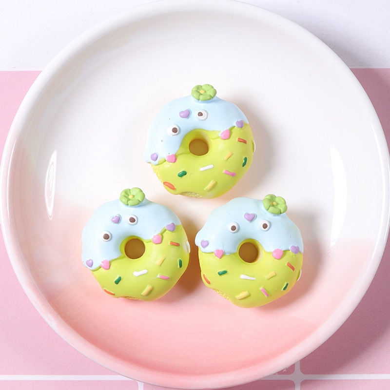 Charm Trang Trí Slime Hình Bánh Donut Kích Thước 2,4cm Cực Đẹp