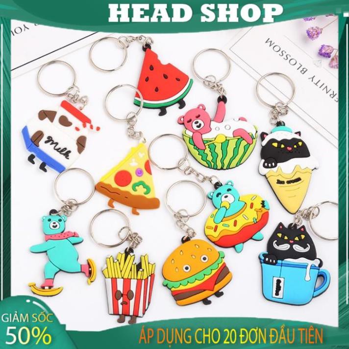 MÓC TREO CHÌA KHÓA, BALO HÌNH ĐỒ ĂN FASTFOOD HEAD SHOP