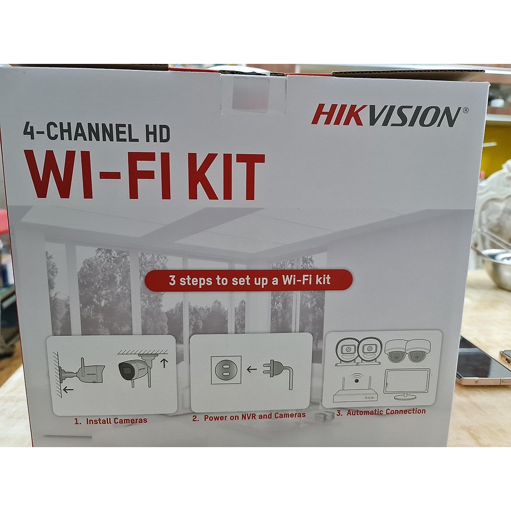 BỘ KIT 4 CAMERA IP Wifi Hikvision NK42W0H/ H265+/ Bullet