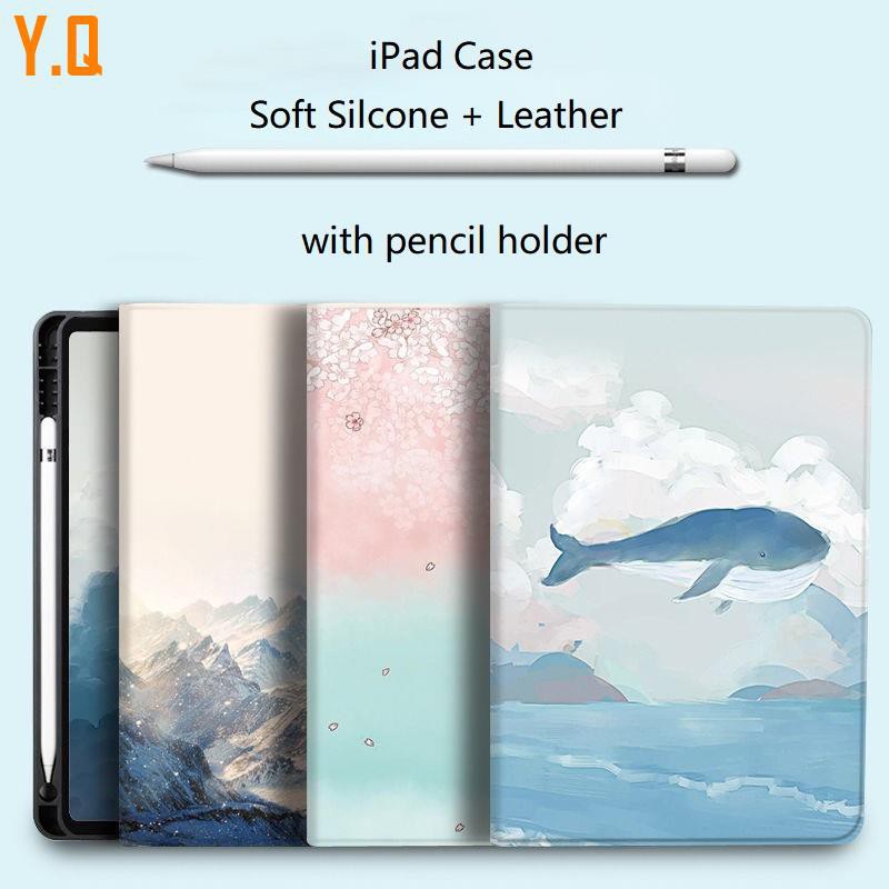Bao da máy tính bảng silicon có giá đỡ cho IPad Pro 10.2'' 2019 2020 Mini4/5th