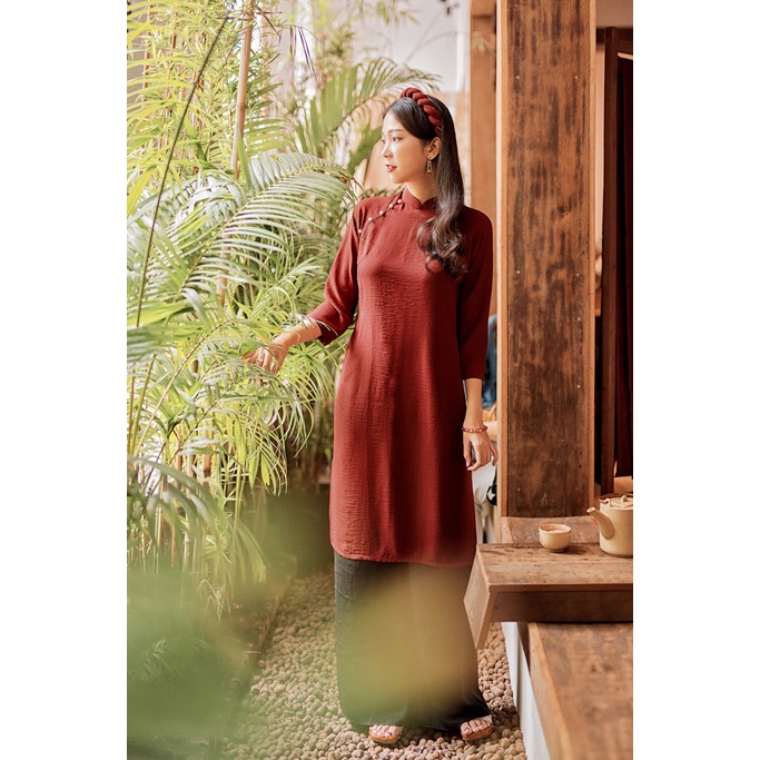 Sumire Store Áo dài Dáng xưa Yên Xuân - Đỏ đất