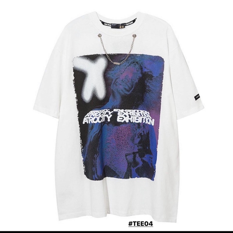 Áo phông kèm xích hình in đẹp form rộng unisex