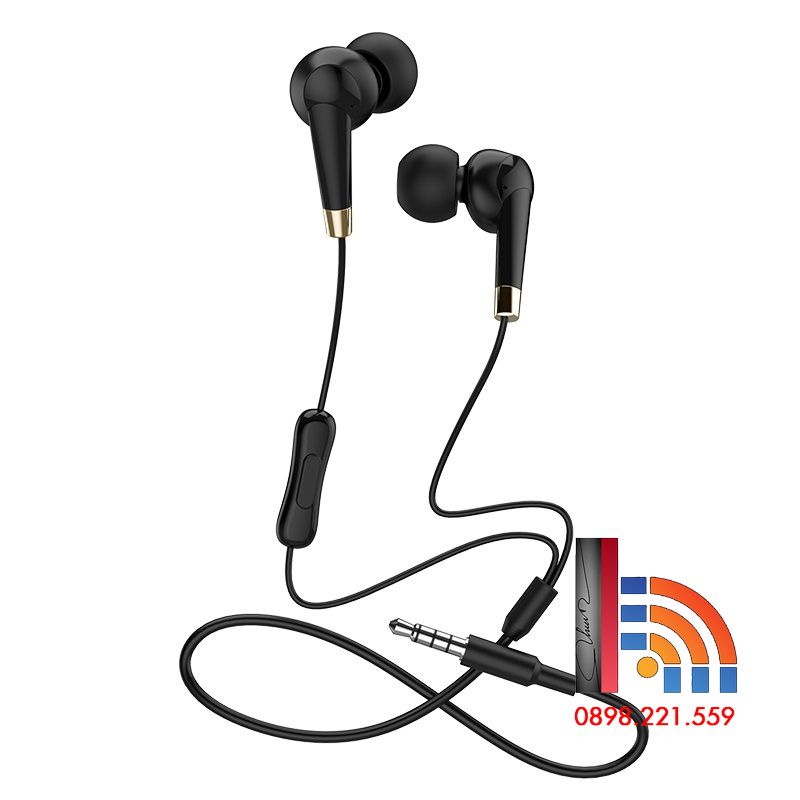 Tai nghe CÓ DÂY 3.5mm Hoco M60 & M58 có Mic đàm thoại dùng cho  ss Oppo xiaomi-màu đen/ trắng