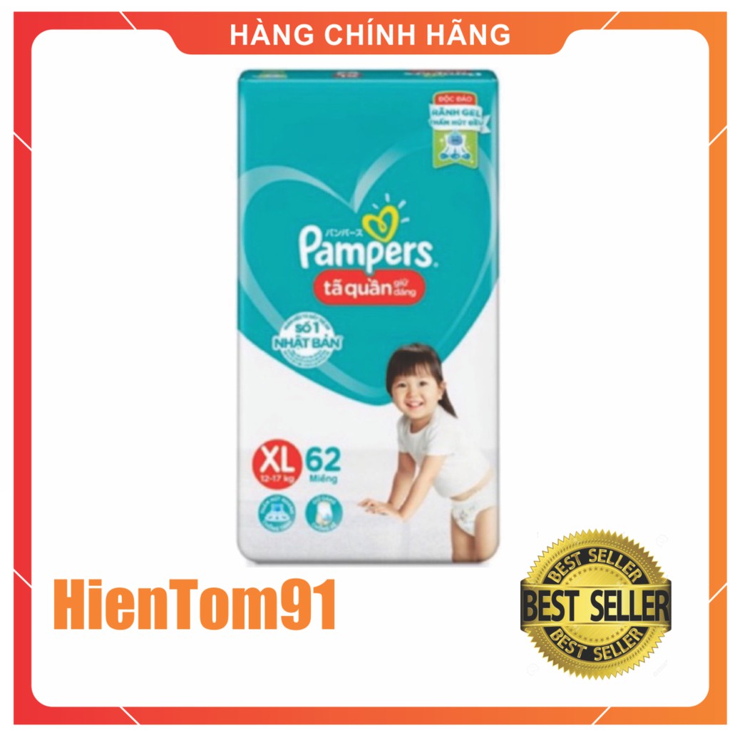 [ CHÍNH HÃNG] Tã Quần Pampers Giữ Dáng Mới Gói Cực Đại M74/L68/XL62/XXL56