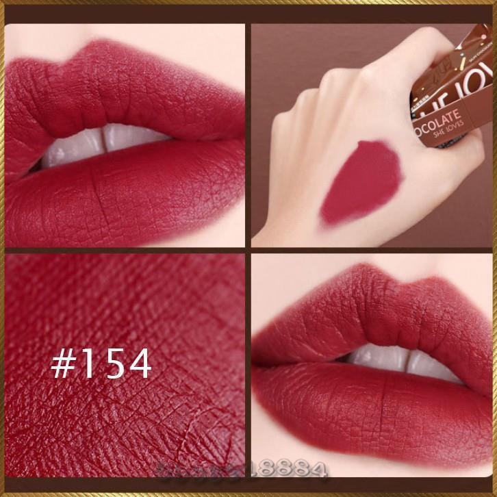 Son kem lì She Loves Silky Chocolate Lip Gloss mịn không phai SLS8