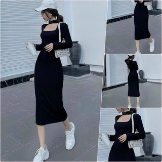 Đầm body dài tay