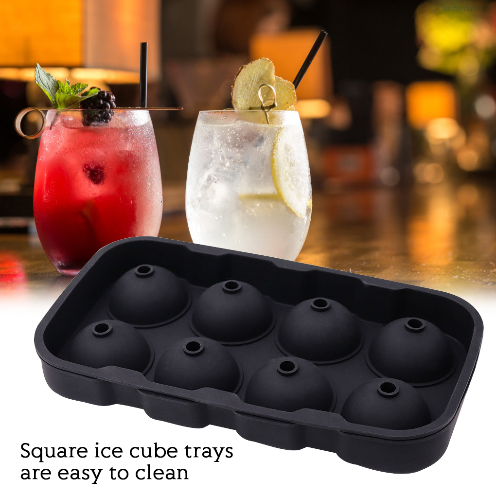 Khuôn silicon 8 ngăn làm đá viên tròn diy đa năng nhiều màu tự chọn