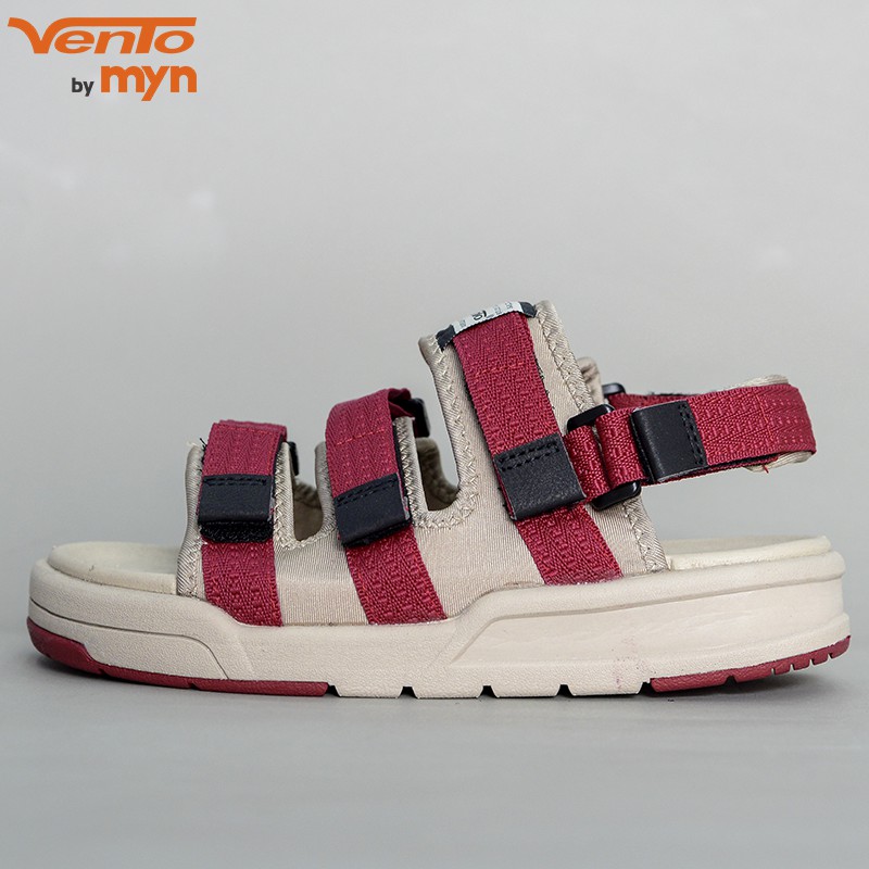 [Freeship] Sandal Vento Nữ SD F2 1001 Đỏ Be -  Đế 2cm công nghệ Hybrid - 3 quai cho Nữ