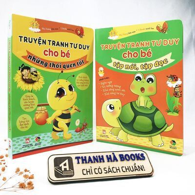 Sách - Combo + lẻ 2 cuốn: Truyện tranh tư duy cho bé tập nói, tập đọc + Truyện tranh tư duy cho bé - Những thói quen tốt