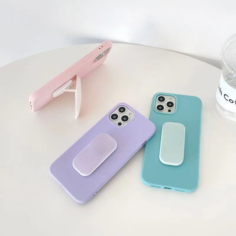 Ốp Điện Thoại Màu Kẹo Có Giá Đỡ Hình Trái Tim 3D Cho Iphone 6 6S 7 8 SE 2020 X XS XR XsMax 11 12 13 Pro 11 12 13 Pro Max