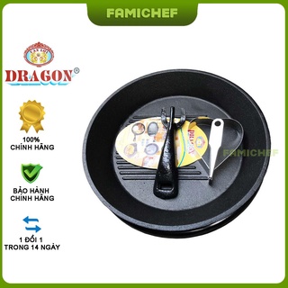 Chảo gang tròn chống dính đế nhựa Dragon D002