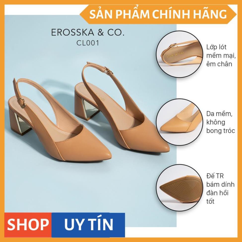 Carl & Ane - Giày cao gót thời trang mũi nhọn phối dây kiểu dáng basic cao 7cm màu bò - CL001 | BigBuy360 - bigbuy360.vn